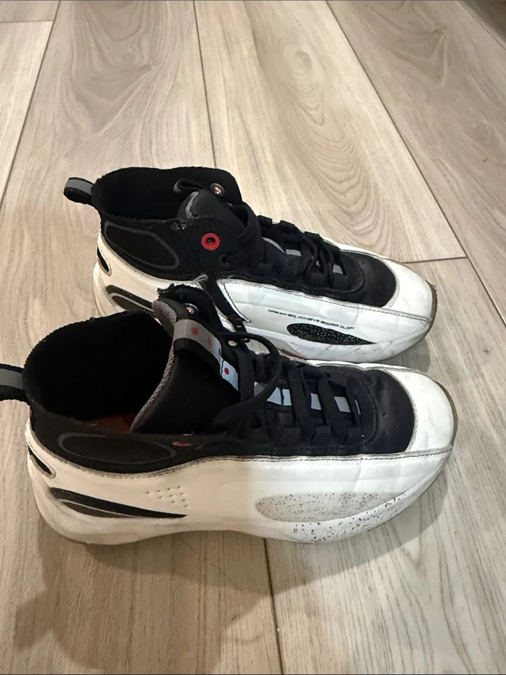 Zara Black and White Kids High-Top Sneakers